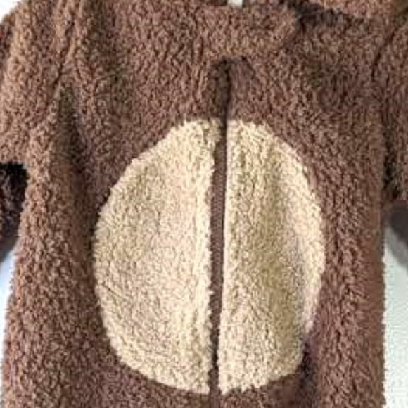 NWT Carter's Baby Boys Sherpa 1-Piece Bunting Brown Reindeer Coverall Pr… - Picture 5 of 7